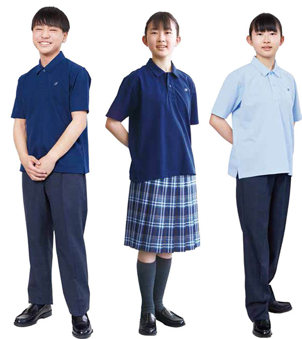 八王子学園_夏制服のポロシャツは2色展開
