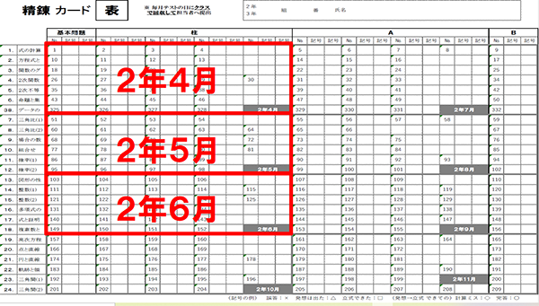 関東学院_鍛錬カード